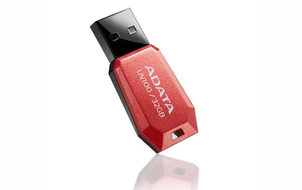 Flash disk ADATA UV100 32GB, USB 2.0, červený