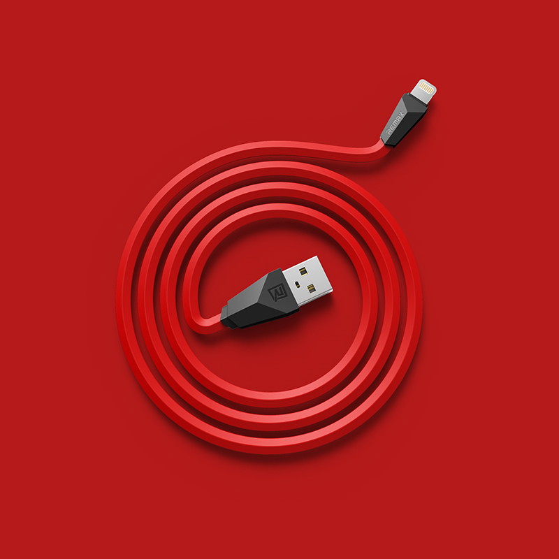 Datový kabel Remax Aliens pro iPhone 5/5S/6/6 Plus červený