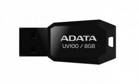 Flash disk ADATA UV100 8GB, USB 2.0, čierny
