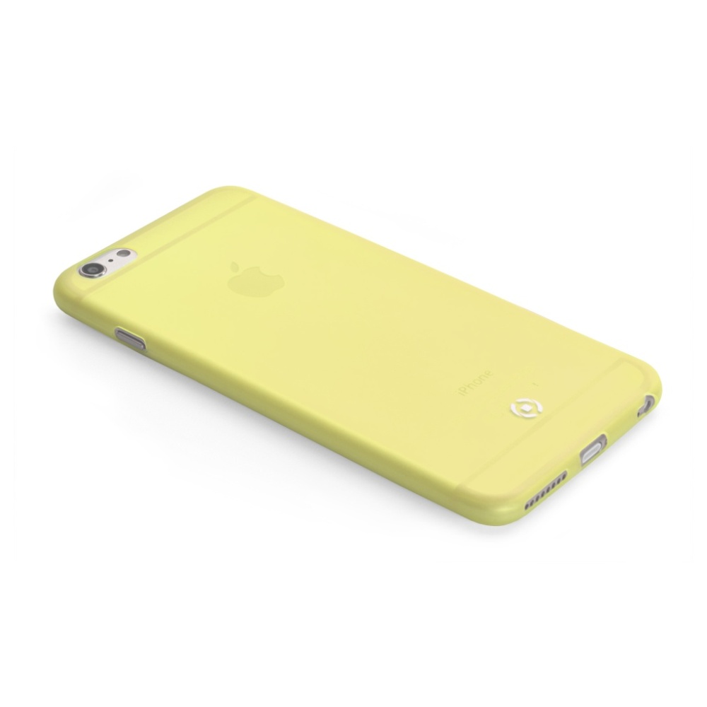 Ultra tenké silikonové pouzdro (obal, kryt) CELLY Frost na Apple iPhone 6/6S 0,29 mm žluté