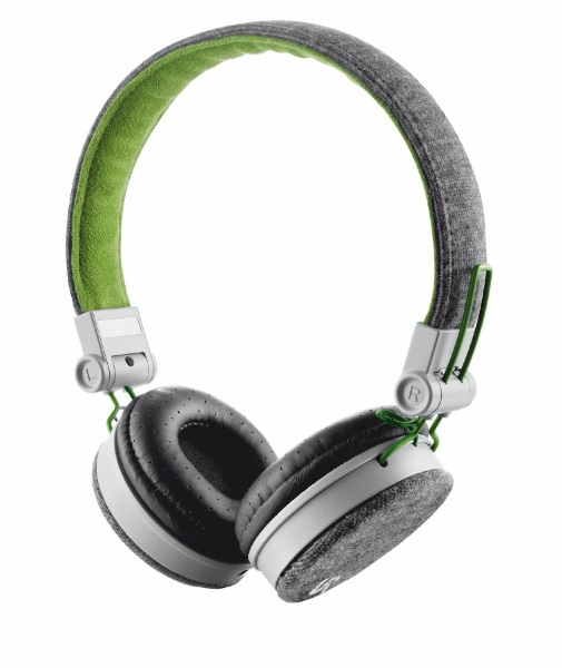 Stylová sluchátka TRUST Urban Fyber šedo-zelené