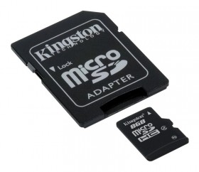 Pamäťová karta KINGSTON 8GB Micro SD, Class 4 s adaptérom