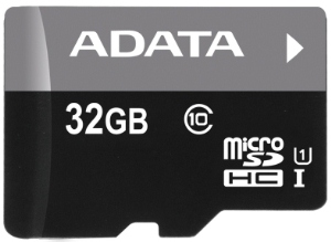 Paměťová karta ADATA 32GB Micro SDHC class10, 50MB/s s adaptérem