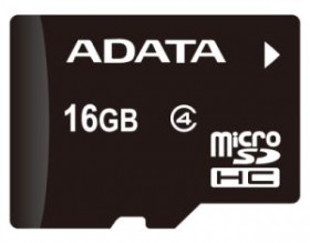 Pamäťová karta ADATA 16GB MicroSDHC Class 4, 4MB / s bez adaptéra