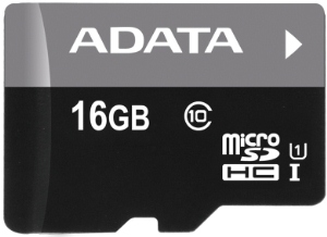 Paměťová karta ADATA 16GB MicroSDHC class 10, 50MB/s s adaptérem