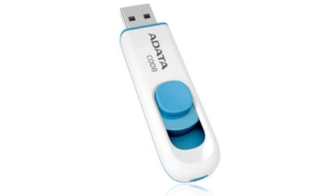 Flash disk ADATA C008 8GB, USB 2.0, bílý