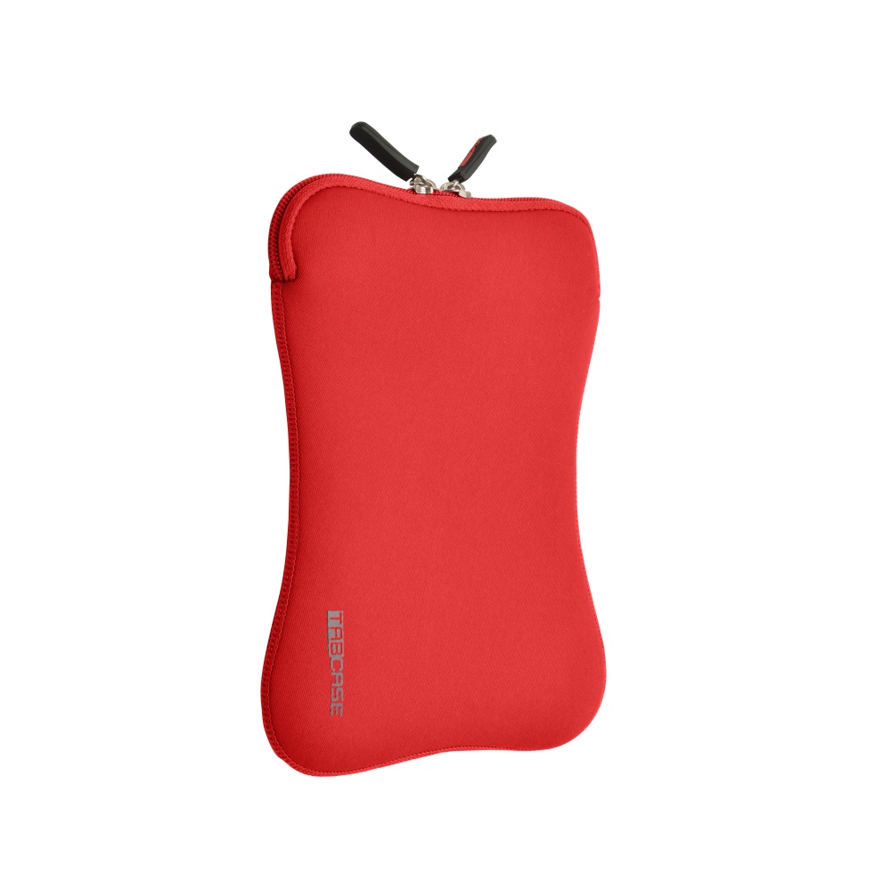 Pouzdro na zip TABCASE sleeve na 7"-8" tablety, červený neoprén