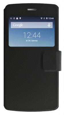 Puzdro flip S-View na Aligator S5080 DUO LTE Book Folio čierne