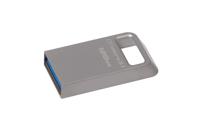 KINGSTON 128GB DTMicro USB 3.1/3.0 Type-A metal ultra-compact flash drive