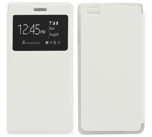 Pouzdro Forcell S-View pro Huawei P8 bílé