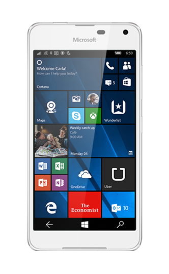 Microsoft Lumia 650 White přední strana