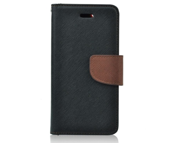 Pouzdro Fancy Diary Folio pro Samsung Galaxy S7 (SM-G930F) černo/hnědá 