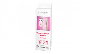 ADATA Lightning kábel USB A 2.0 PFI hliníkový ružový 1m