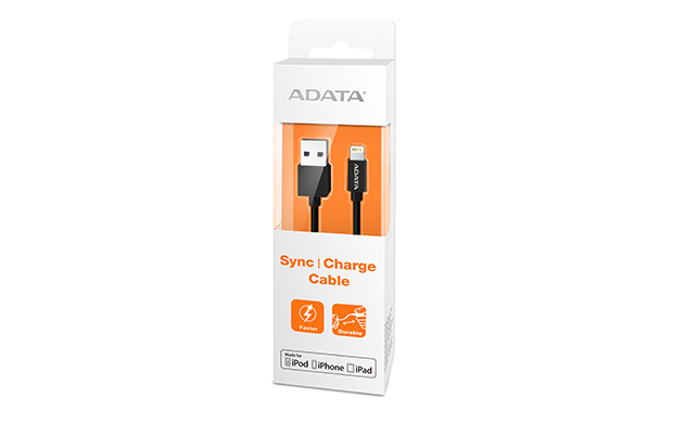 ADATA Lightning kabel USB A 2.0 plastový černý 1m