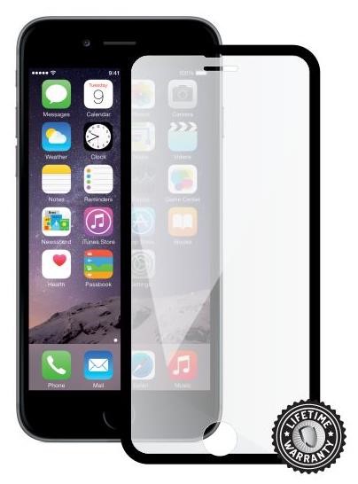 Tvrdené sklo Screenshield ™ Tempered Glass pre Apple iPhone 6 čierny kovový okraj