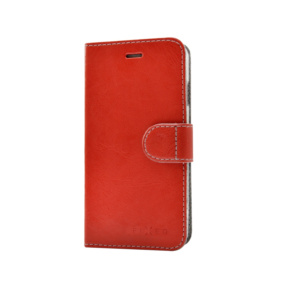 FIXED FIT flipové pouzdro Apple iPhone 5/5s/SE červené