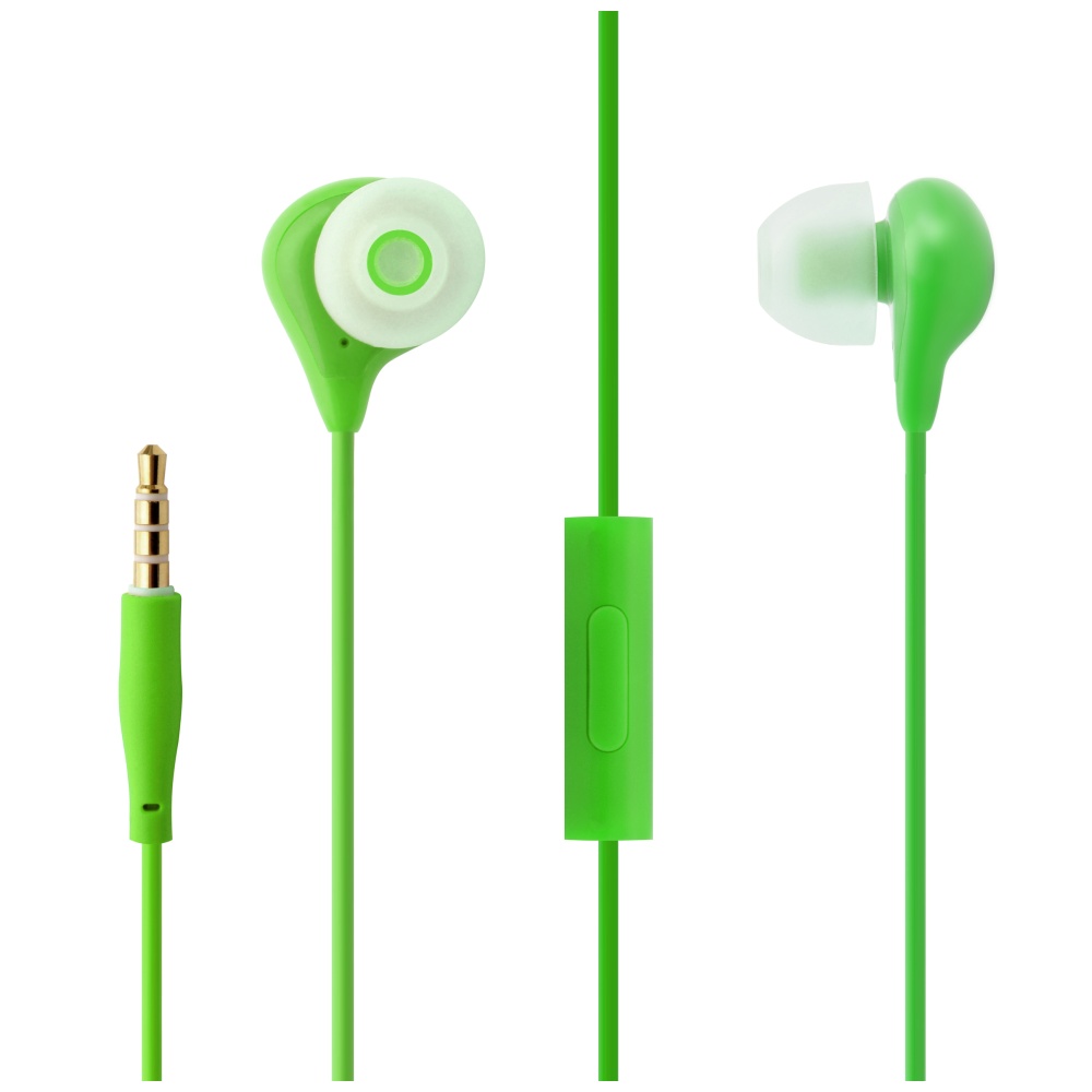 FIXED EGG1 Sluchátka In-ear s mikrofonem 3,5mm jack zelená