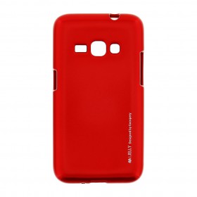 Mercury i-Jelly Case silikónové puzdro pre Samsung Galaxy J1 2016 Metal Red