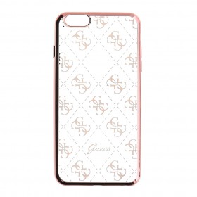 Guess 4G GUHCSETR4GRG silikónové puzdro pre Apple iPhone 5 / 5S / SE Rose Gold