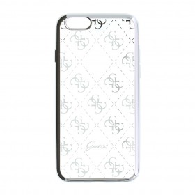 Guess 4G GUHCSETR4GSI silikónové puzdro pre Apple iPhone 5 / 5S / SE Silver
