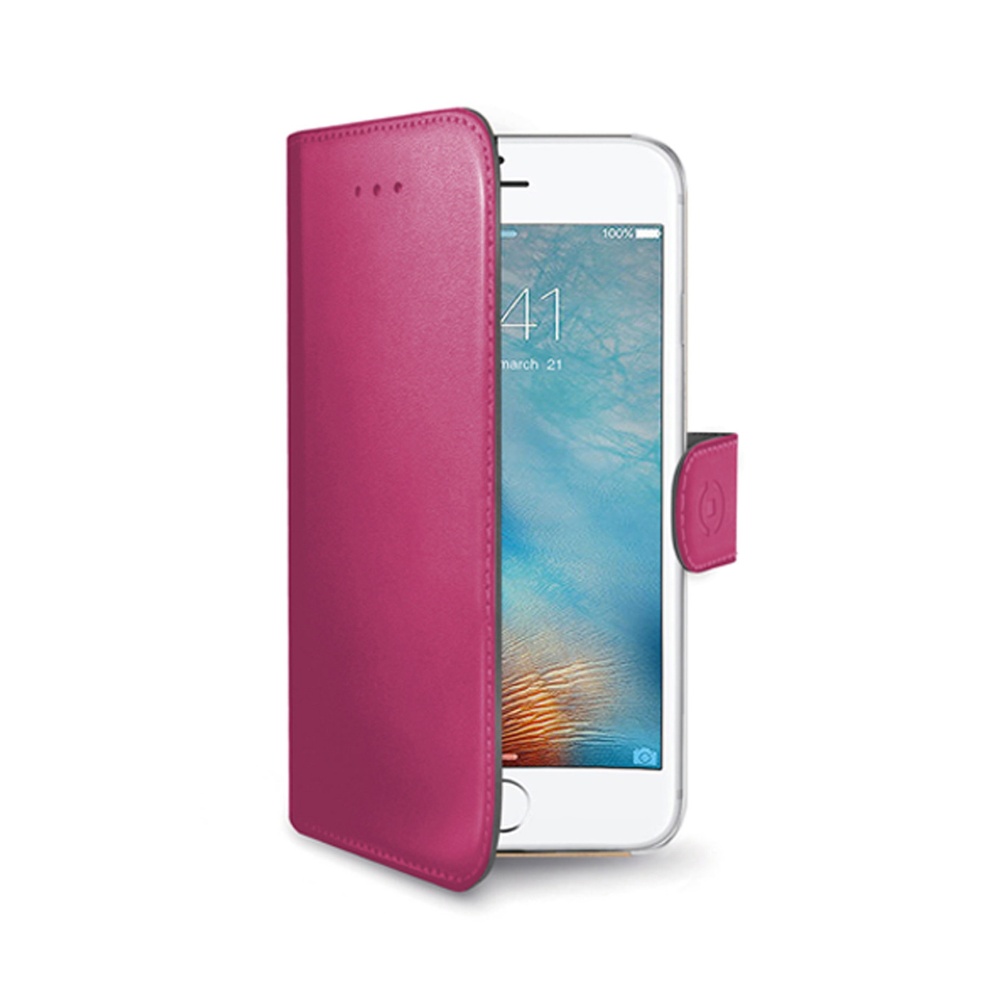 CELLY Wally Flipové púzdro Apple iPhone 7 Plus ružové