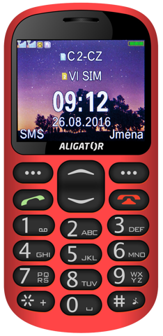 Aligator A880 GPS Senior Red