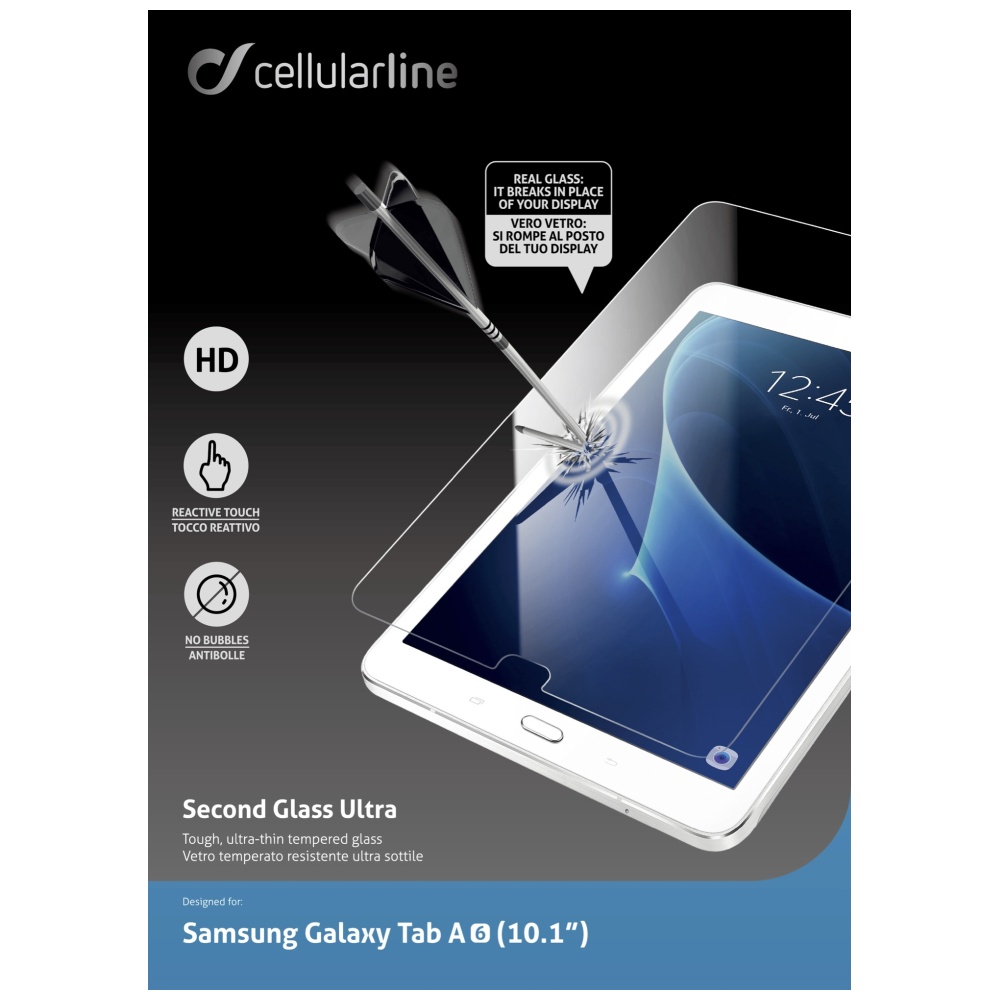 Ochranné tvrdené sklo CellularLine Glass pre Samsung Galaxy TAB A 10.1 "(2016)