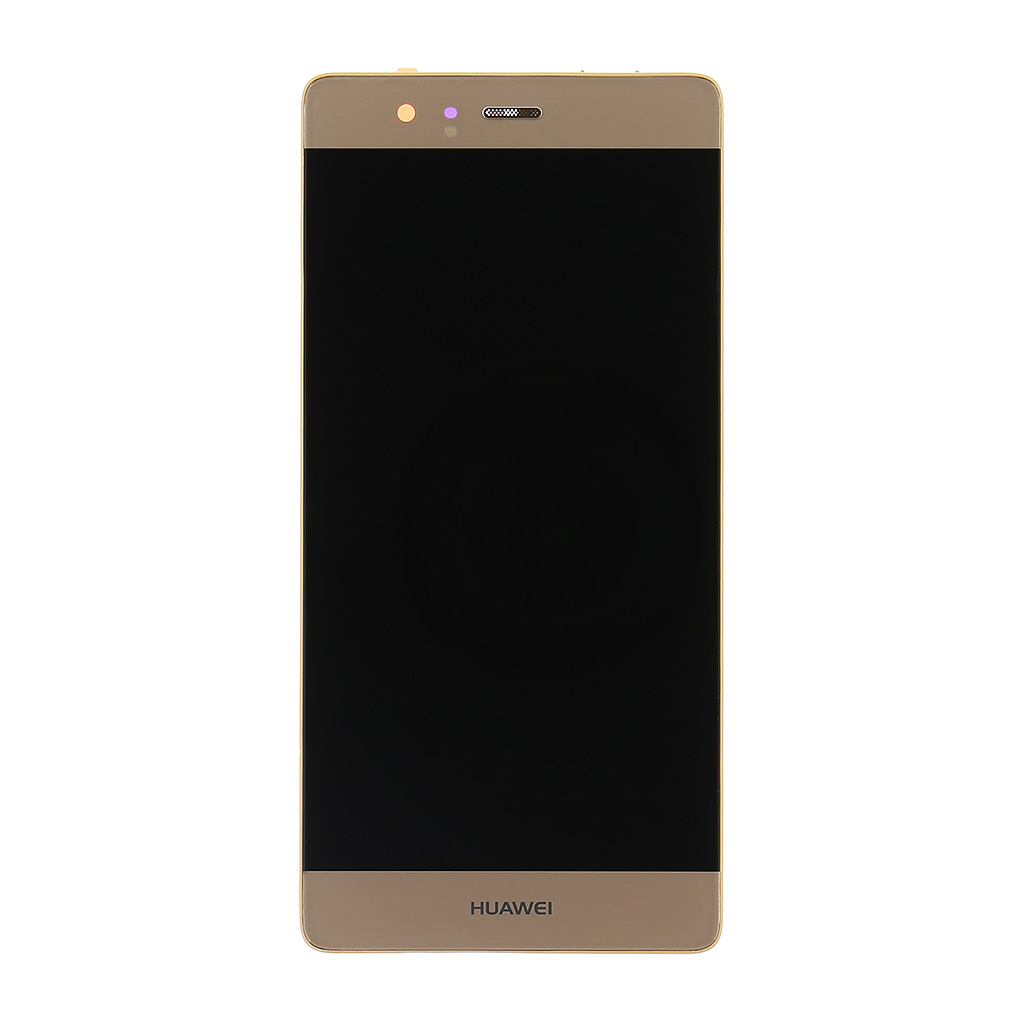 LCD displej + dotyk. deska + př. kryt pro Huawei P9, zlatý