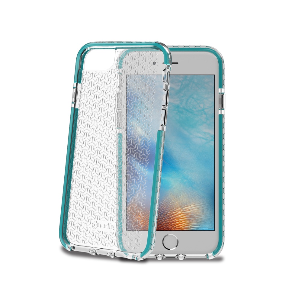 Zadní kryt Celly Hexagon pro Apple iPhone 7/8, Turquoise