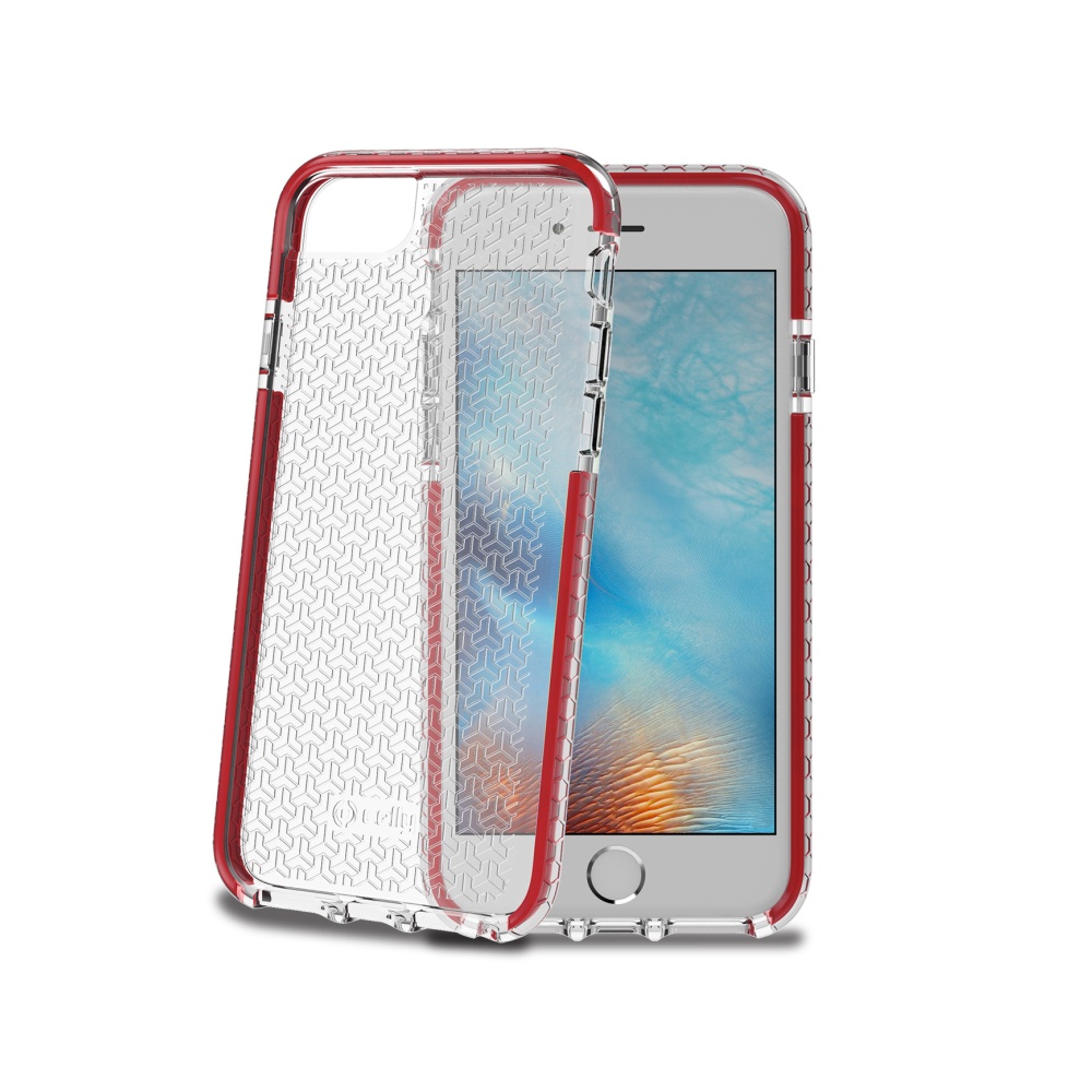 Zadní kryt Celly Hexagon pro Apple iPhone 7/8, červená