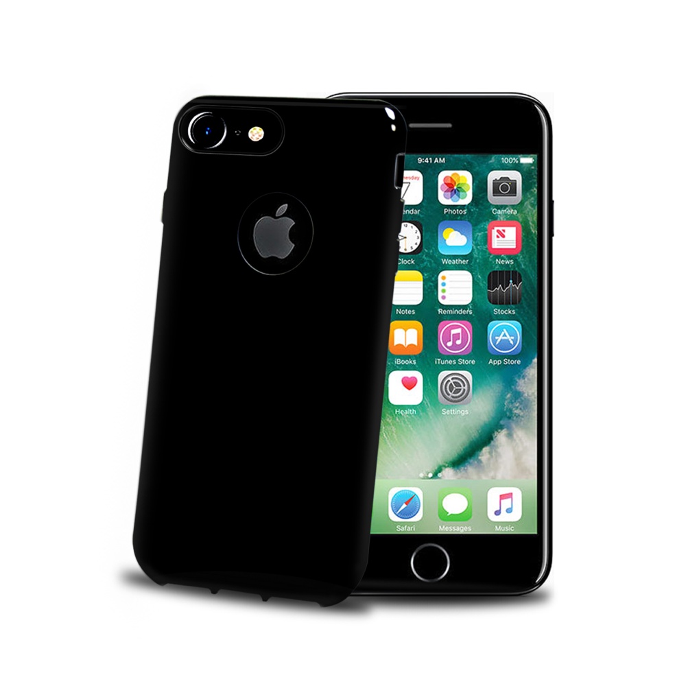 CELLY Gelskin silikonové pouzdro pro Apple iPhone 7 Plus, Black Edition