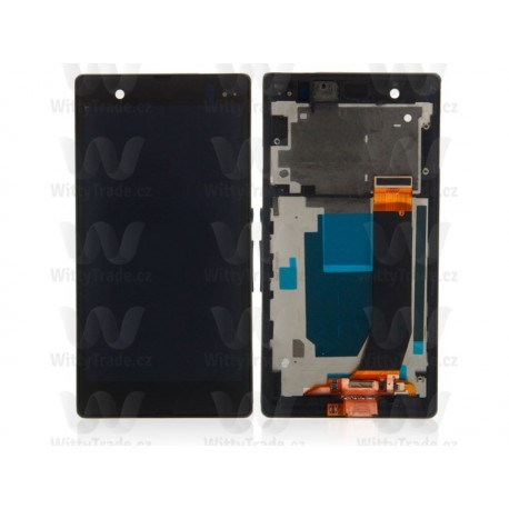LCD display, dotyková deska a rámeček pro Sony Xperia M Black