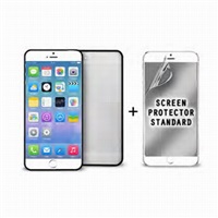 Puro ochranný rámik "Bumper Cover" pre iPhone 6 Plus s ochrannou fóliou, čierna
