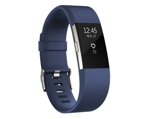 Fitness náramek Fitbit Charge 2 Blue Silver - Large