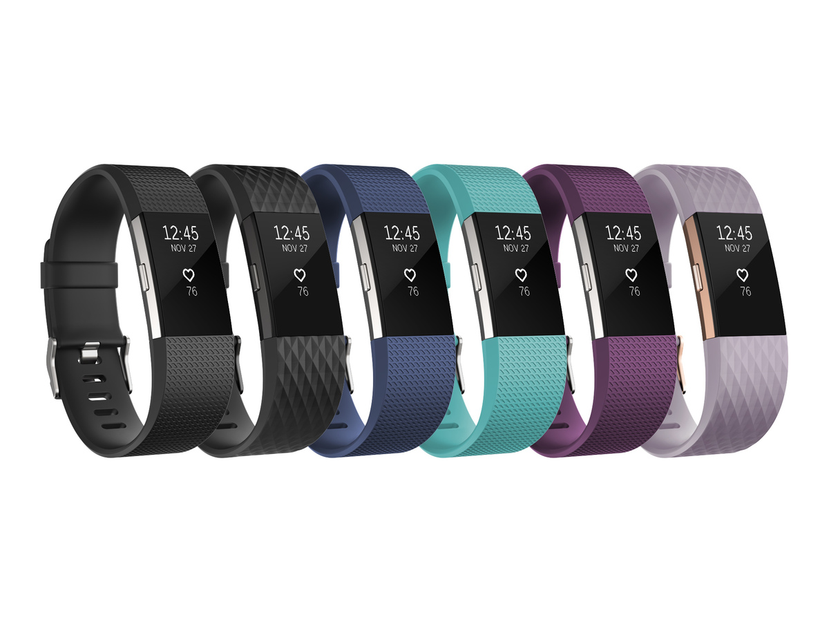 Fitness náramek Fitbit Charge 2 Blue Silver - Small