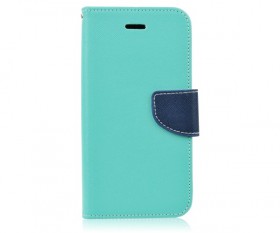 Fancy Diary flipové puzdro pre Samsung Galaxy J3 2017, mint-navy