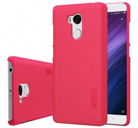 Zadný kryt Nillkin Super Frosted pre Xiaomi Redmi 4 Pro, červený + fólie na LCD
