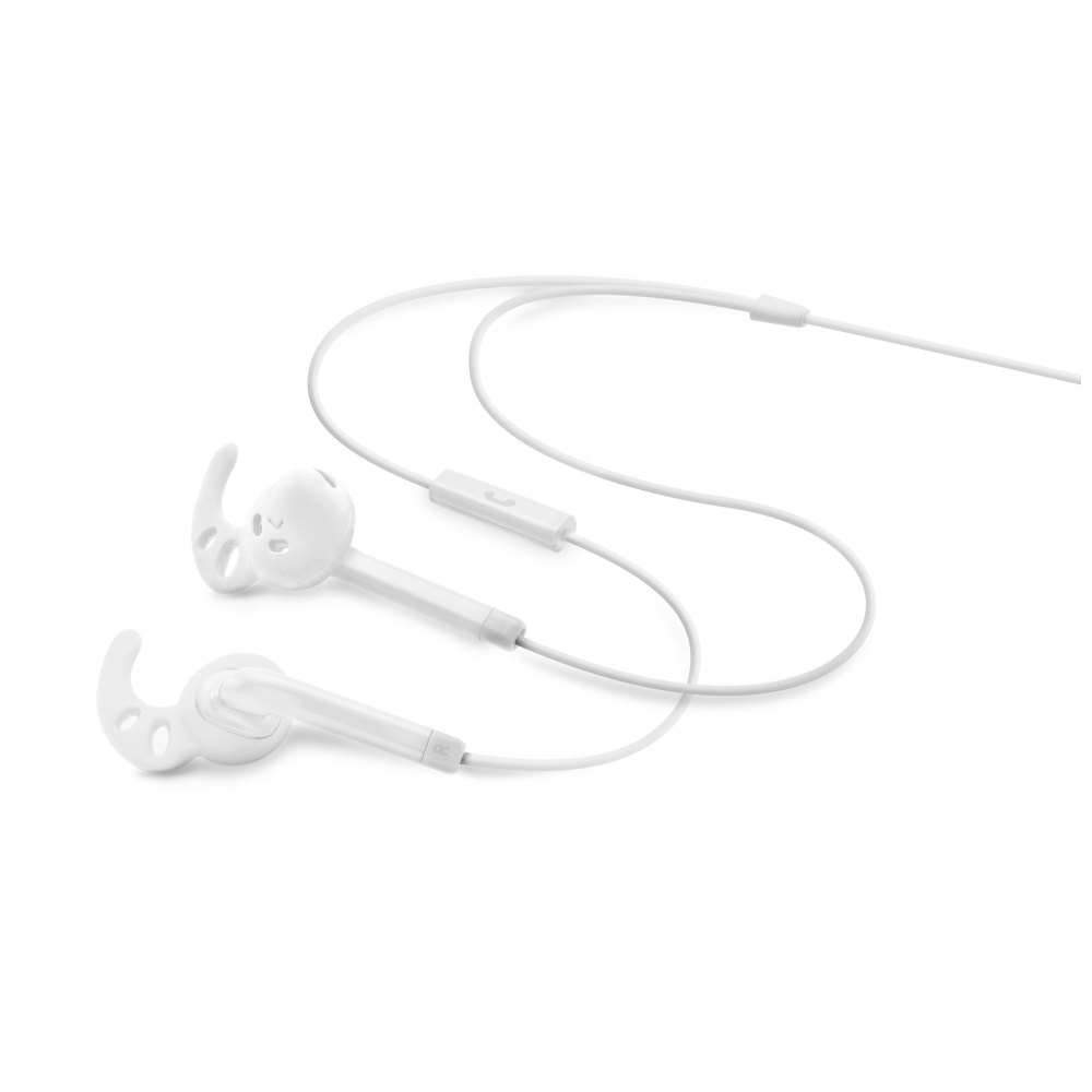 FIXED EGG3 Sportovní sluchátka s mikrofonem white