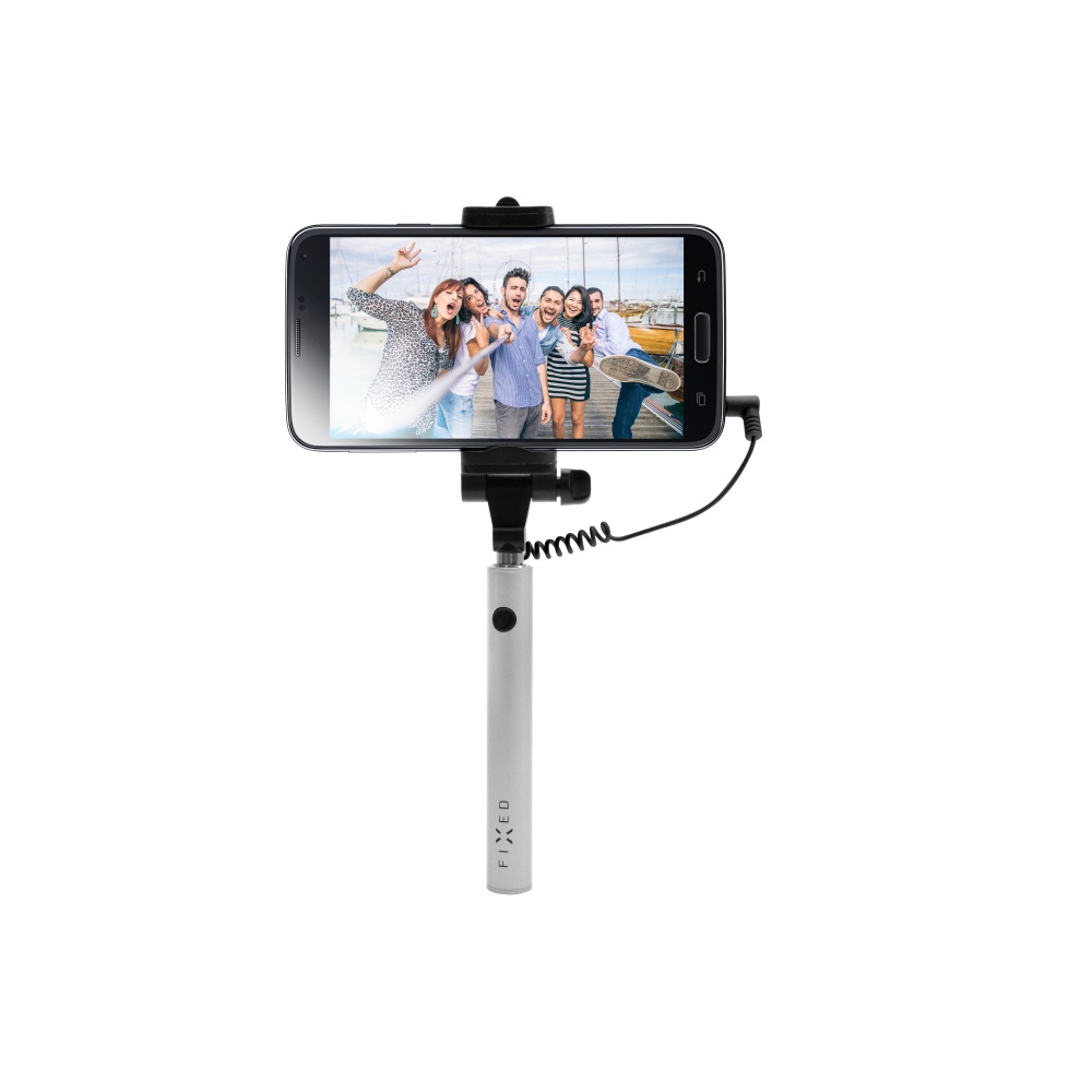 Kompaktní selfie tyč FIXED Snap Mini, silver