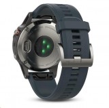 Garmin GPS sportovní hodinky Fenix 5 Silver Optic, Granitově modrý řemínek