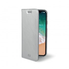 CELLY Air Ultra tenké flipové púzdro Apple iPhone X silver
