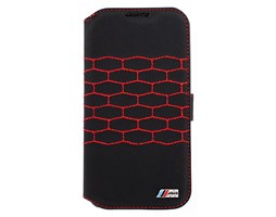 BMW M Interior Seats Folio púzdro Samsung Galaxy S4, Black BMFLBKS4MSR