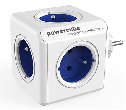 Zásuvka PowerCube ORIGINAL 5-ti rozbočka v modré barvě