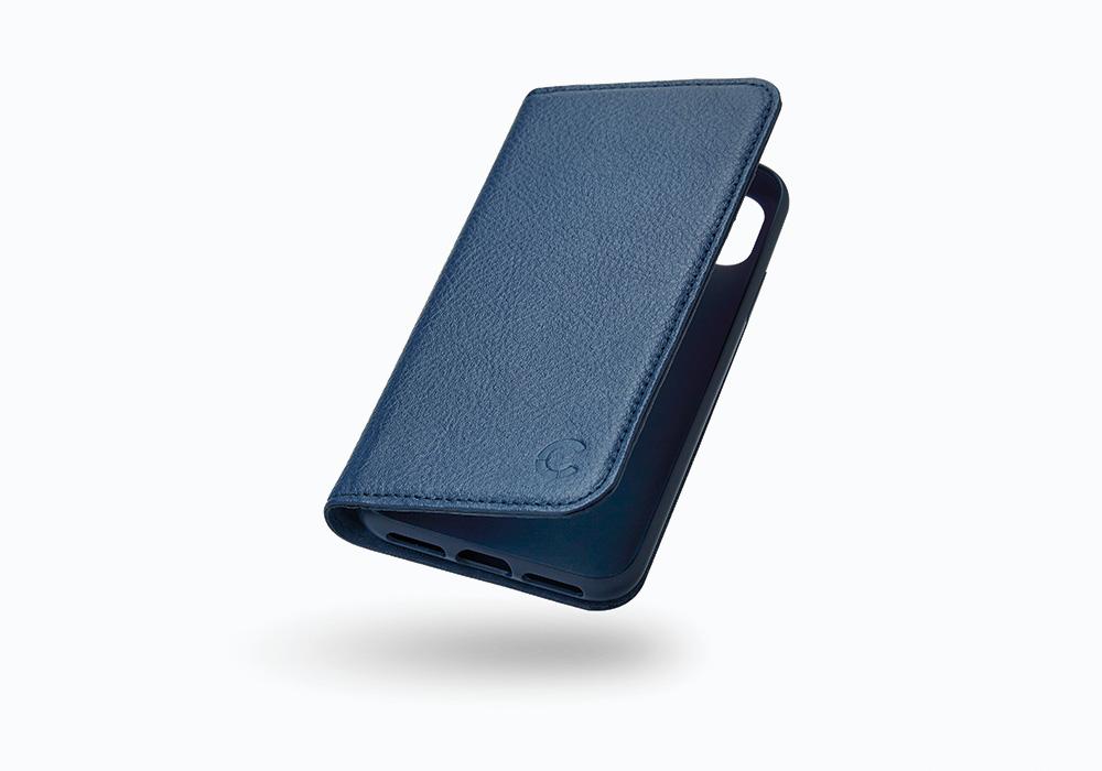 CYGNETT Leather Wallet pouzdro flip Apple iPhone X navy