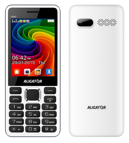 Mobilní telefon Aligator D940 Dual sim White