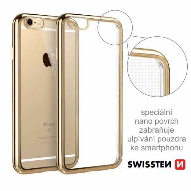 Puzdro ELECTRO JELLY Apple Iphone X transparentné zlaté