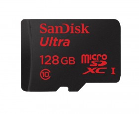 microSDXC 128GB Ultra Sandisk Class 10 vr. adaptéru