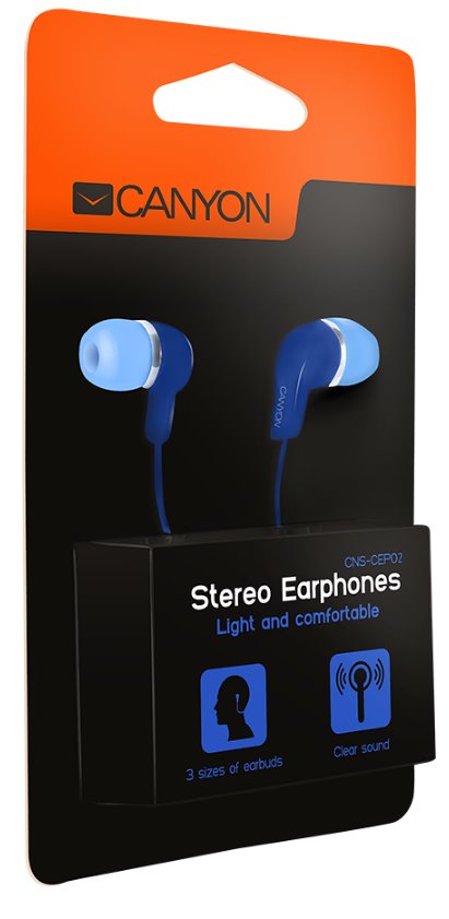 CANYON stereo sluchátka s mikrofonem CEPM02 blue