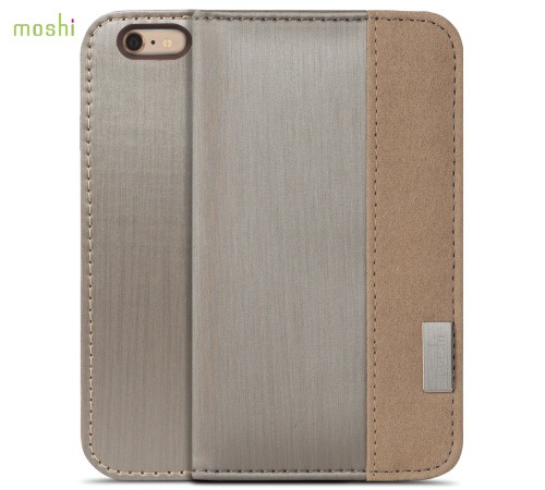 Moshi Overture pouzdro flip Apple iPhone 6 Plus brushed titanium