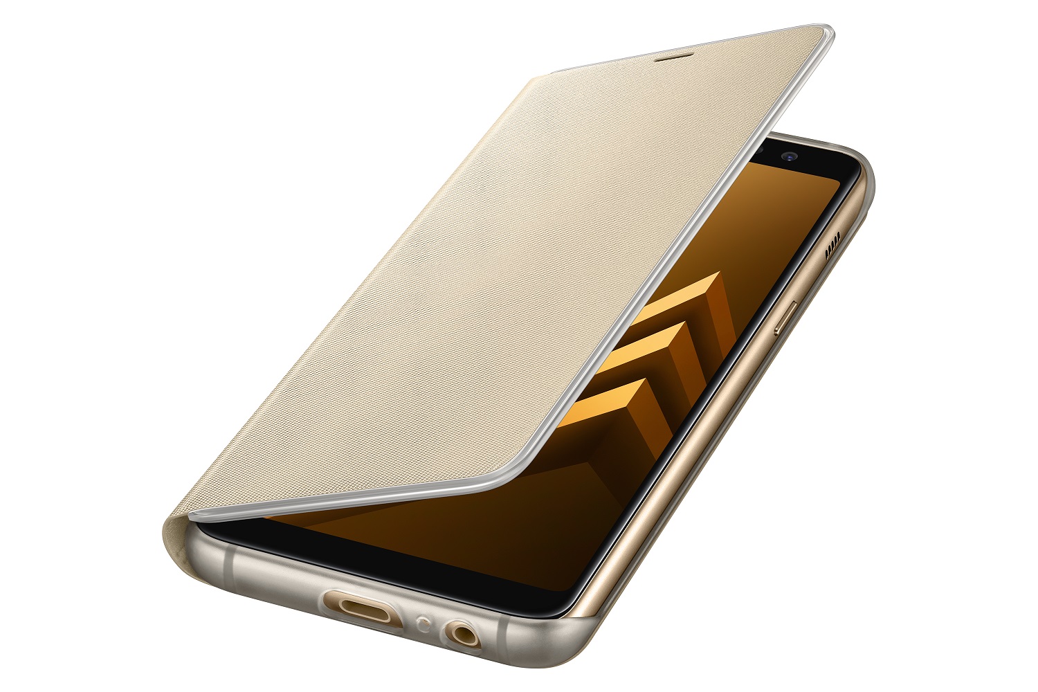Samsung NEON pouzdro flip EF-FA530PFEGW Samsung Galaxy A8 2018 gold